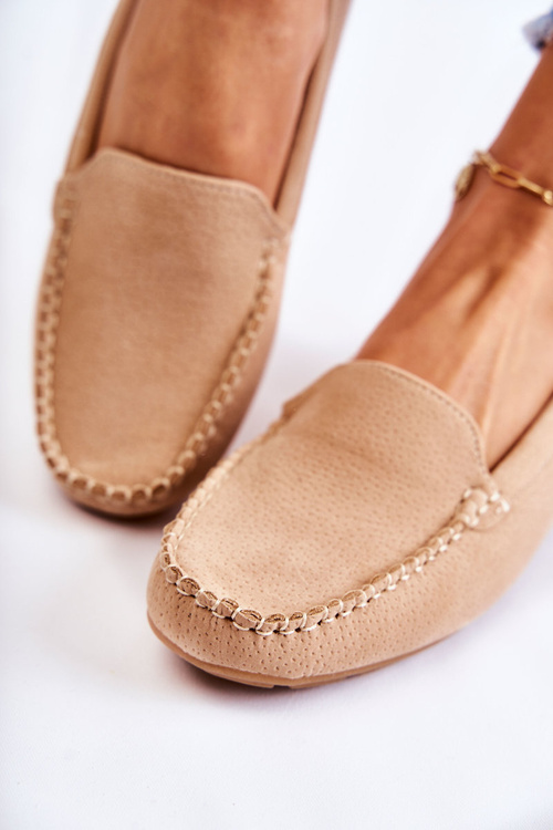 Ženské semišové mokasíny béžové millare