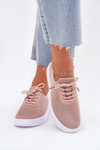 Materiálové nazúvacie športové topánky na platforme dámske ružové Kalyra