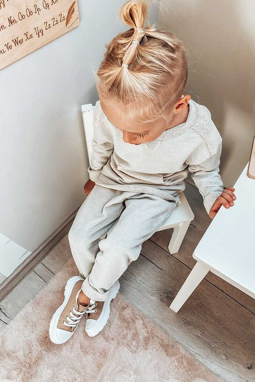 Dětské Tenisky Na Platformě Béžové Travel Time