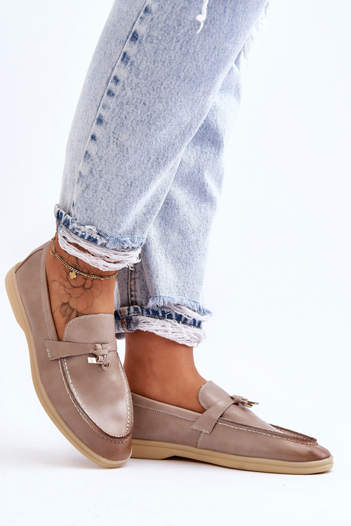 Klasické šedé dámske mokaséry Cortez