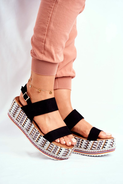 Dámské Sandály s Vysokým Podpatkem Černé Sandy