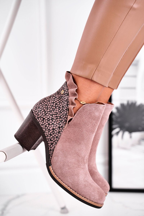 Dámske kožené topánky na Post Maciejka Beige 04833-04