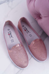 Women's Polobotky Slip-on ords Kožené Růžové Lordi