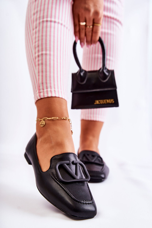 Mokasíny Brogues S Ornamentem Černé Hermosa