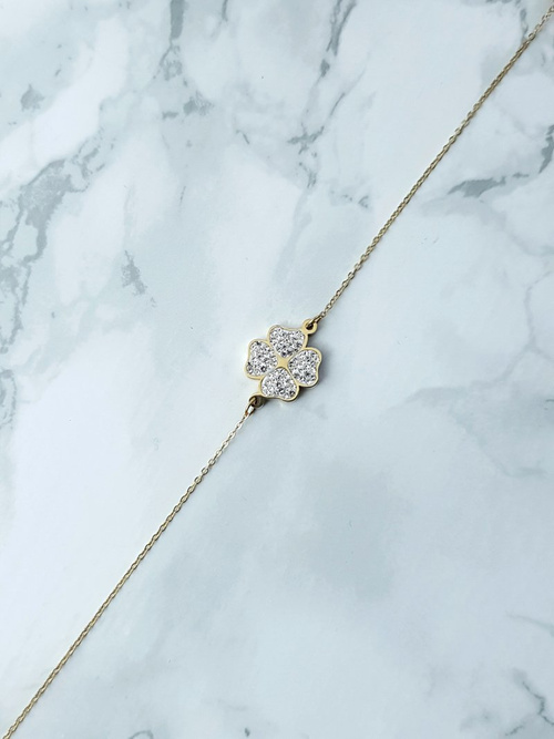 Dámsky náramok na reťazci zlatého lastúry Selene