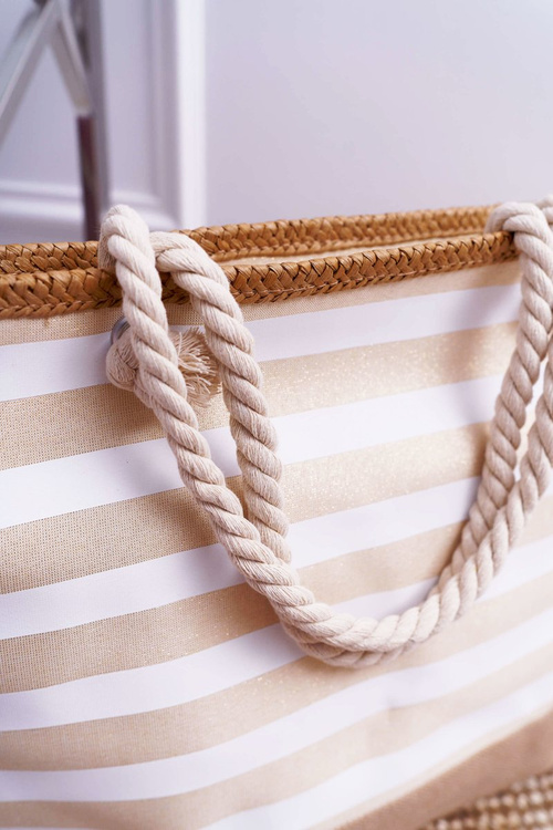 Veľká plážová béžová béžová kabelka