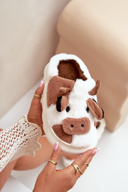 Kožené Papuče Krávy Dámske Hnedé Remiola