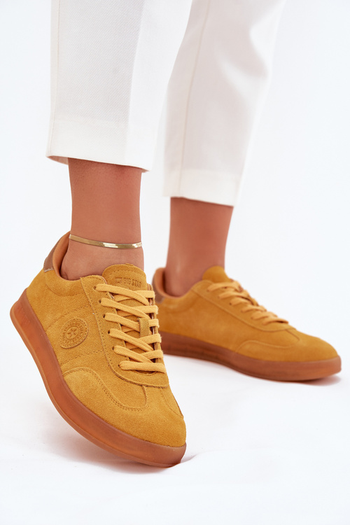 Dámské Semišové Tenisky Big Star RR274846 HI-POLY SYSTEM Žluté