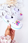 Dětské Pěnové Nazouváky Crocs Bílé Lazy Day
