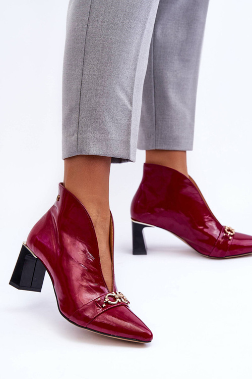 Kožené topánky na post Maciejka Post 05262-15 Fuchsja