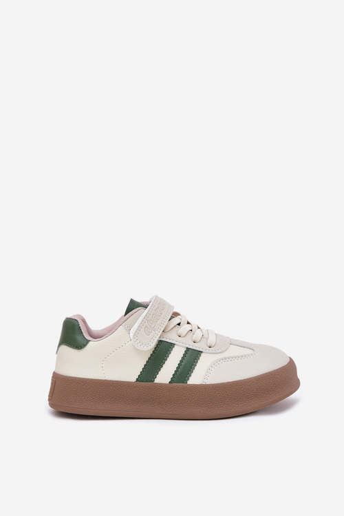Dětské tenisky na platformě béžovo-zelené Sopiaella