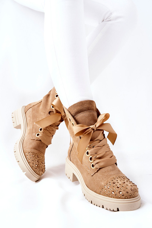 Semišové boty Lewski Shoes 3069 Pískové