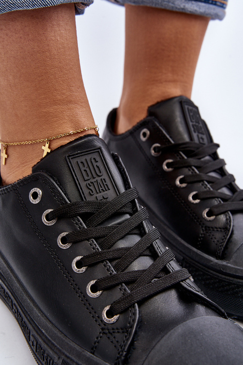 Nízké Dámské Tenisky s Ovčím Rounem Černé Big Star MM274031