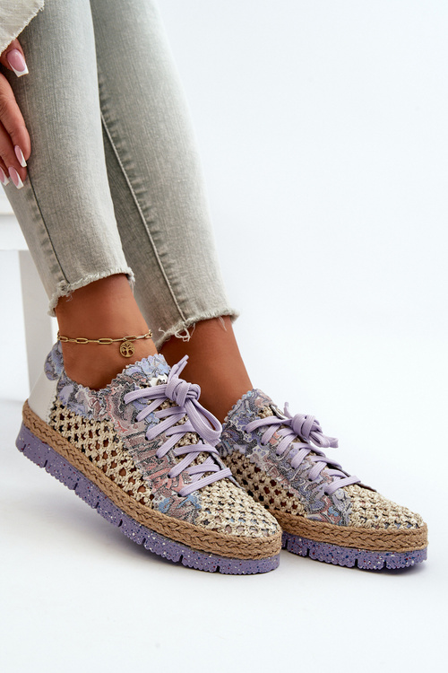 Dámské kožené polobotky Maciejka 05897-05 Fialové