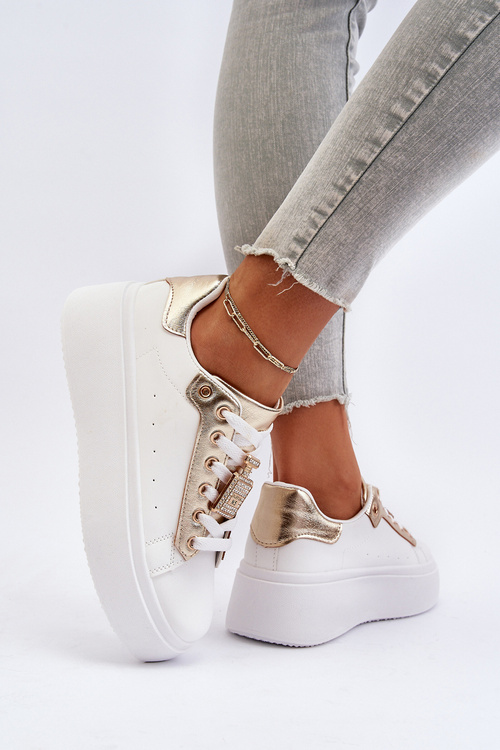 Dámské tenisky s ozdobou Bílé Celedria