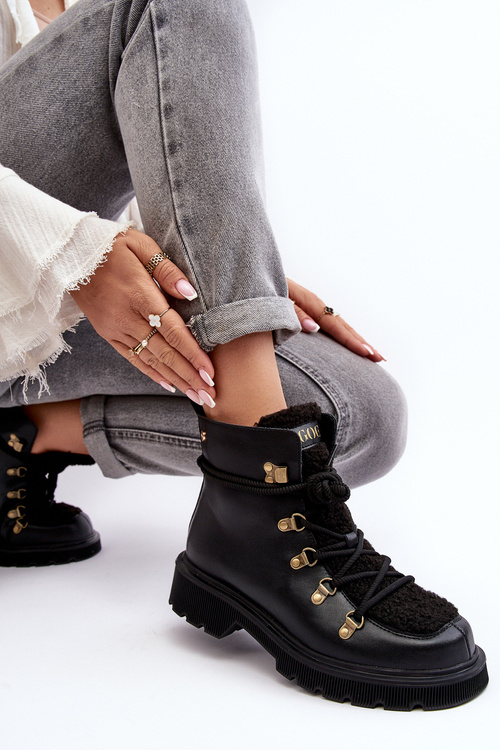 Dámske kožené topánky Goe MM2N4082 čierna