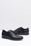 Men's Black Leather Shoes Nikopol Casual Polver