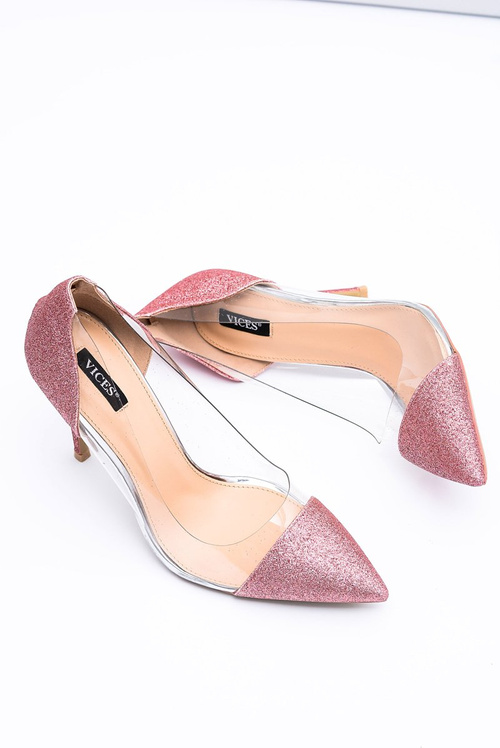 Dámske zločiny priehľadné brokátové ružové večierky