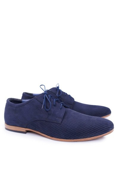 Pánske topánky nubuck Openwork Navy Blue Hermes