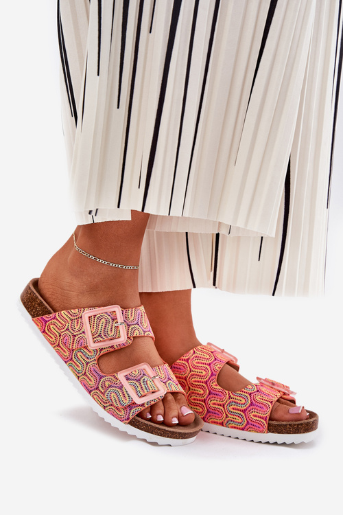 Dámske Šľapky S Prackami A Leskom Oranžové S.Barski RB51-006