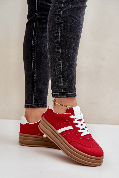 Dámske Tenisky Na Platforme Červené Dravinnia