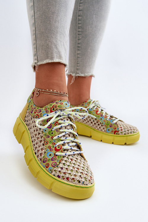 Dámské kožené polobotky Maciejka 05850-09 Limetkové