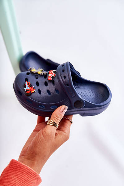 Dětské modré pěnové pantofle Crocs námořnická modrá Sailor