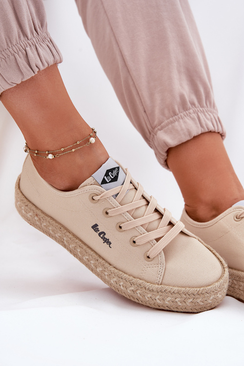 Dámske Tenisky S Pletením Lee Cooper LCW-25-44-3215 Béžové