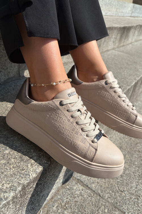 Dámske Tenisky Z Eko Kože Big Star RR274259 Béžové