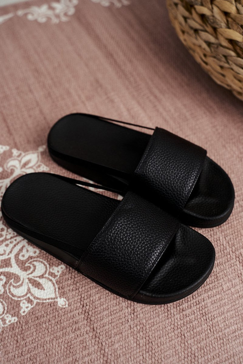 Detské dievčenské žabky čierna nopla