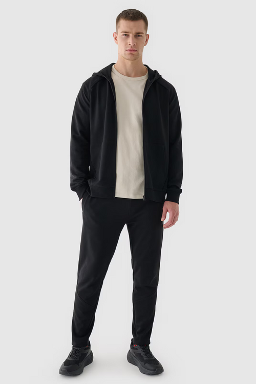 Pánská Mikina S Kapucí Rozepínací 4F Černá 4FWAW24TSWSM1256-20S