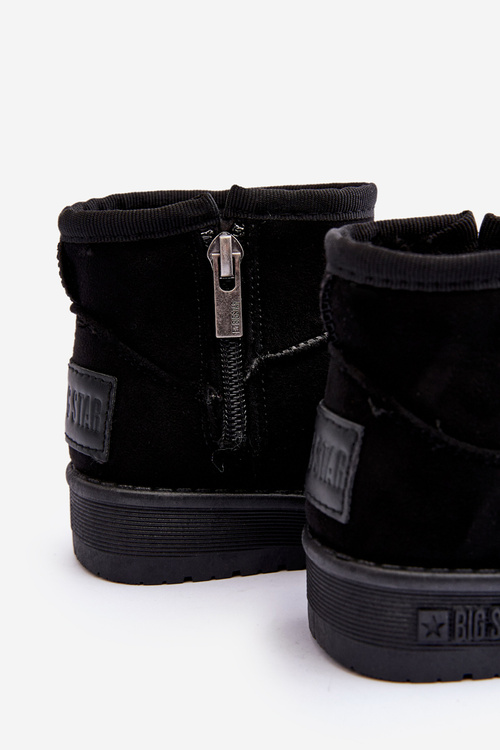Dětské zimní boty s polstrováním na zip černé Big Star MM374100