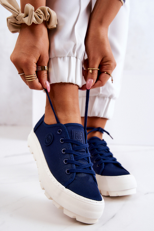 Dámske tenisky na platforme Big Star JJ274491 Navy Blue