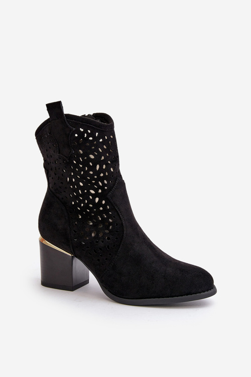 Ľahké topánky s eko-zamšovým vrškom a zipsom čierne Sevana