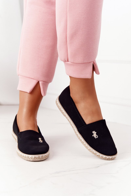 Dámske espadrilly vkĺzli Black Reynu