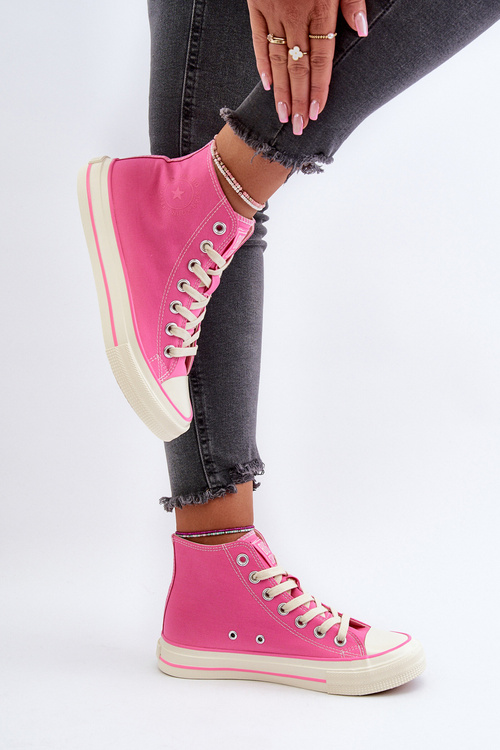 Dámské vysoké tenisky Big Star NN274282 růžové