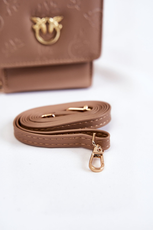 Módní kabelka peněženka 2v1 s embosováním Béžove Savano