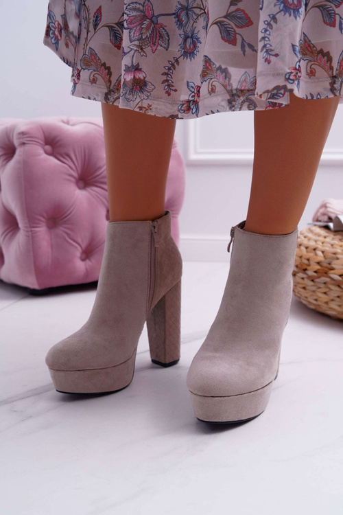 Ženské topánky na stĺpovej platforme Beige Celinne