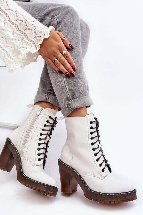 Dámske čipky -upové topánky na post Biele AROVE