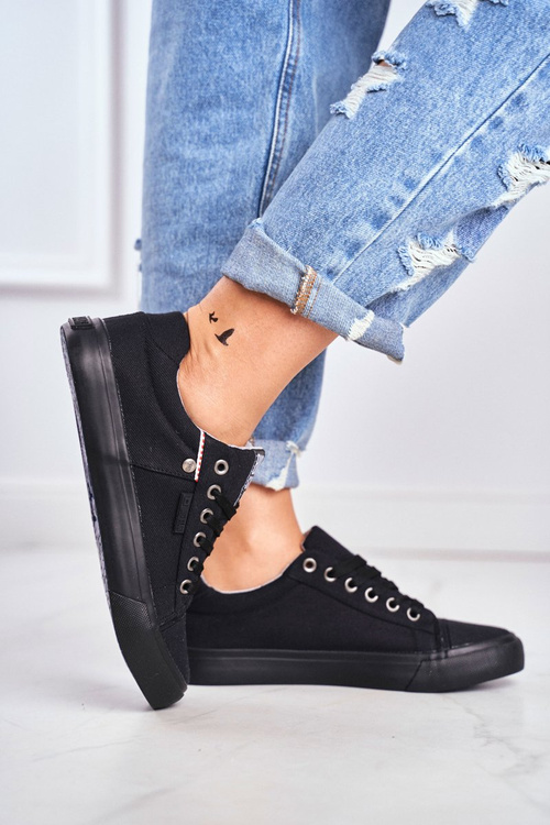 Dámska veľká hviezda čierne tenisky AA274513