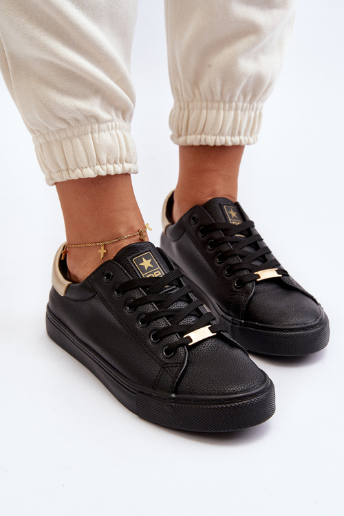 Dámské tenisky z ekologické kůže černé Tiraelle