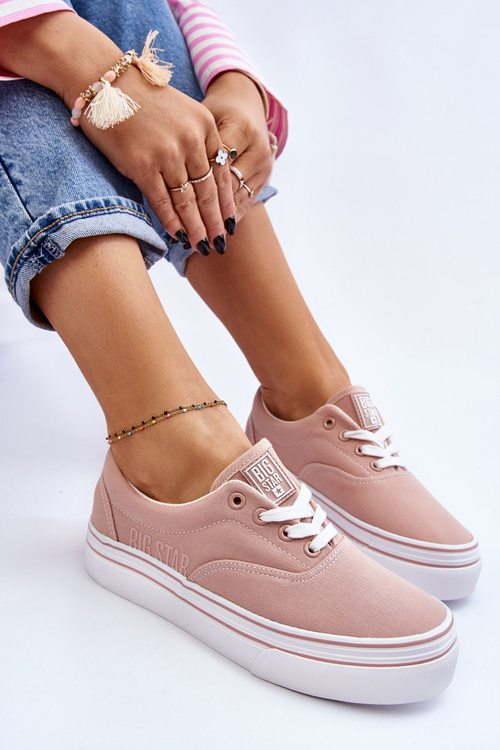 Dámské Tenisky na platformě Big Star LL274229 Růžová