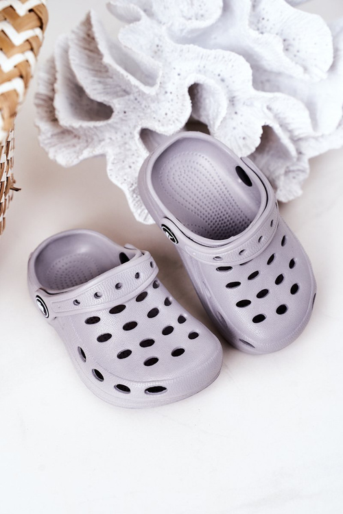 Detské žabky šedé lacy Lucas