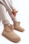 Dámské zimní boty s otepleným kožešinou Big Star MM274160 Bežové