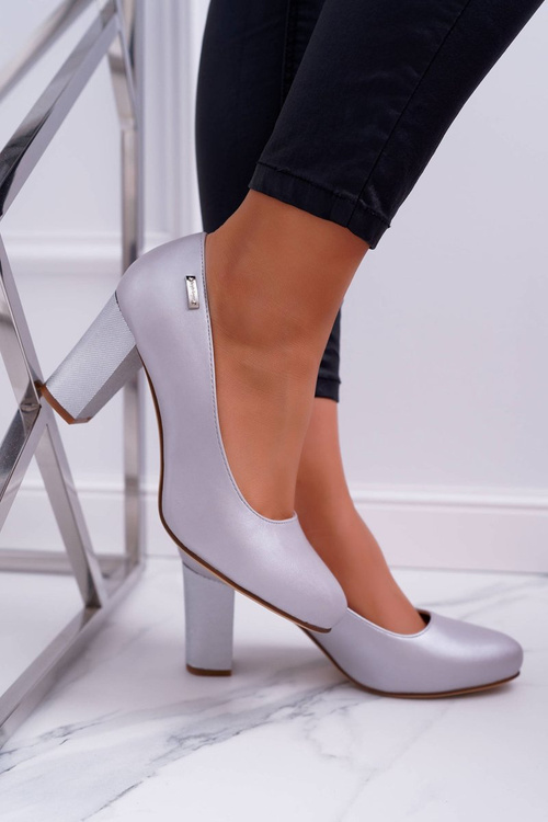 Dámské Lodičky Sergio Leone PB130 Stříbrná Perla Amber