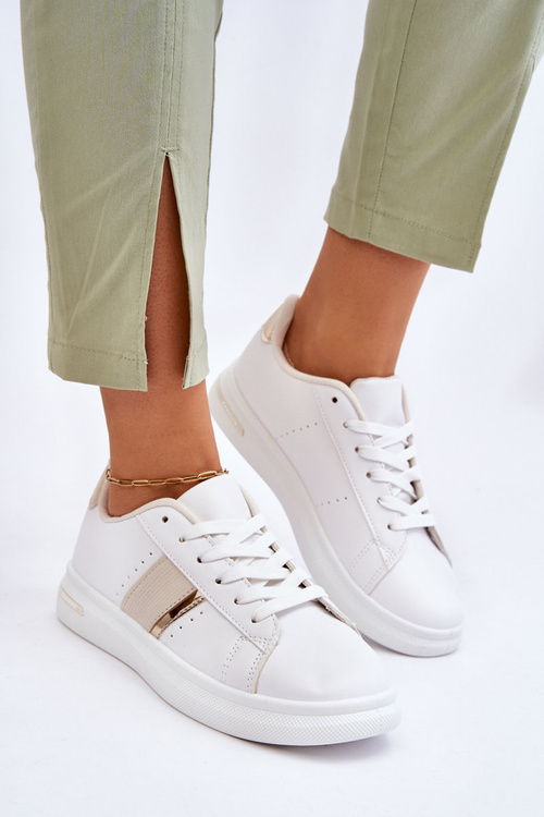 Dámske športové topánky na platforme biele soris