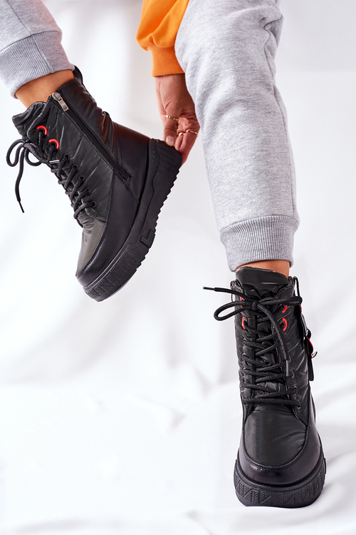 Dámske snehové topánky čierna kascia