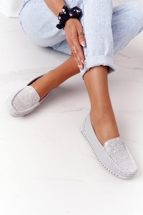 Dámske kožené mokasíry S.Barski 97630 Gray