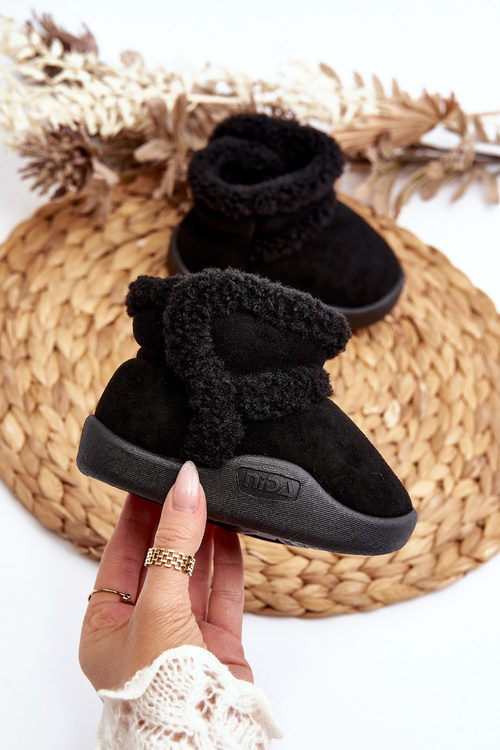 Detské snehule so suchým zipsom čierne Unitia