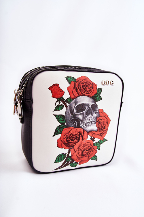 Kožená taška Messenger Ve vzoru GOE ZNJ012 Černobílá